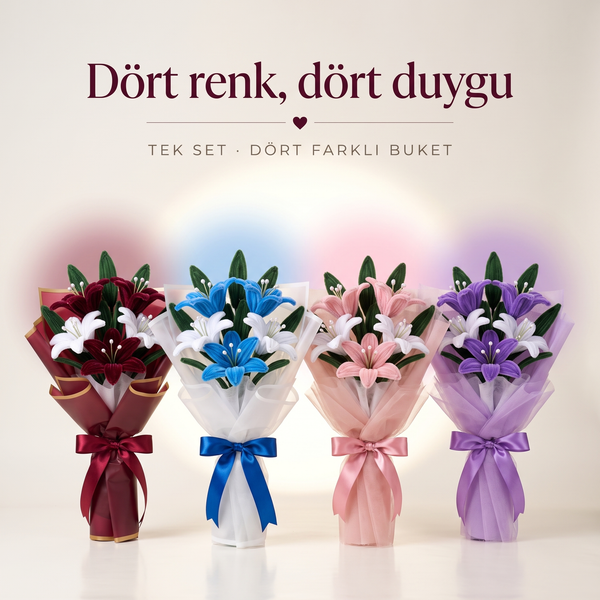 Hediyelik Şönil Çiçek Buket