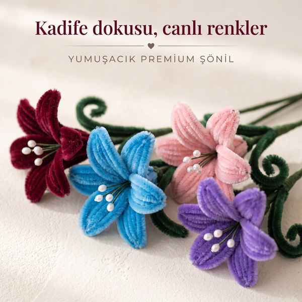 Hediyelik Şönil Çiçek Buket