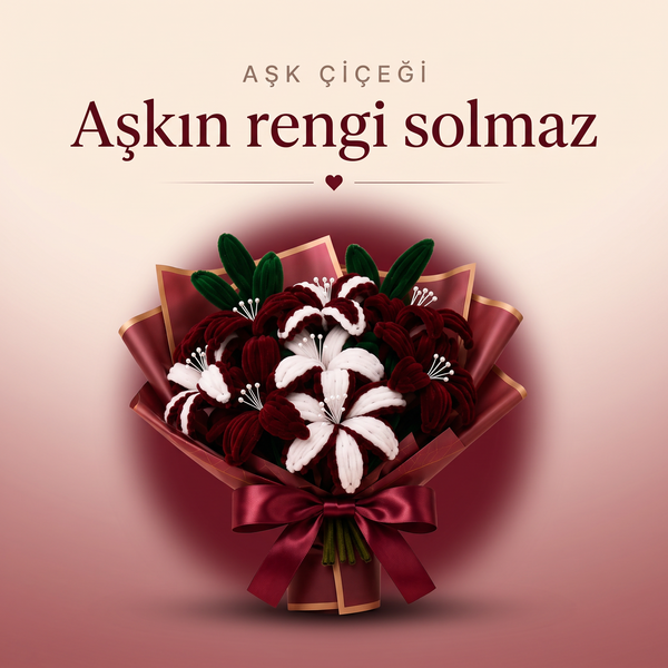 Hediyelik Şönil Çiçek Buket