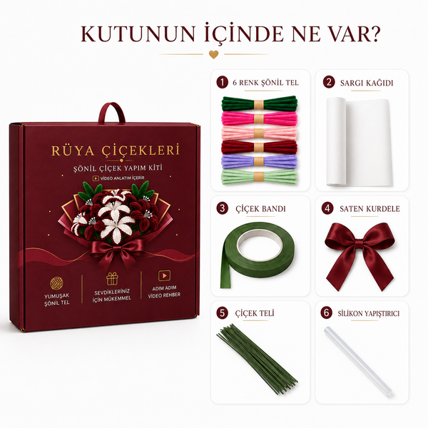 Şönil Çiçek Yapım Kiti