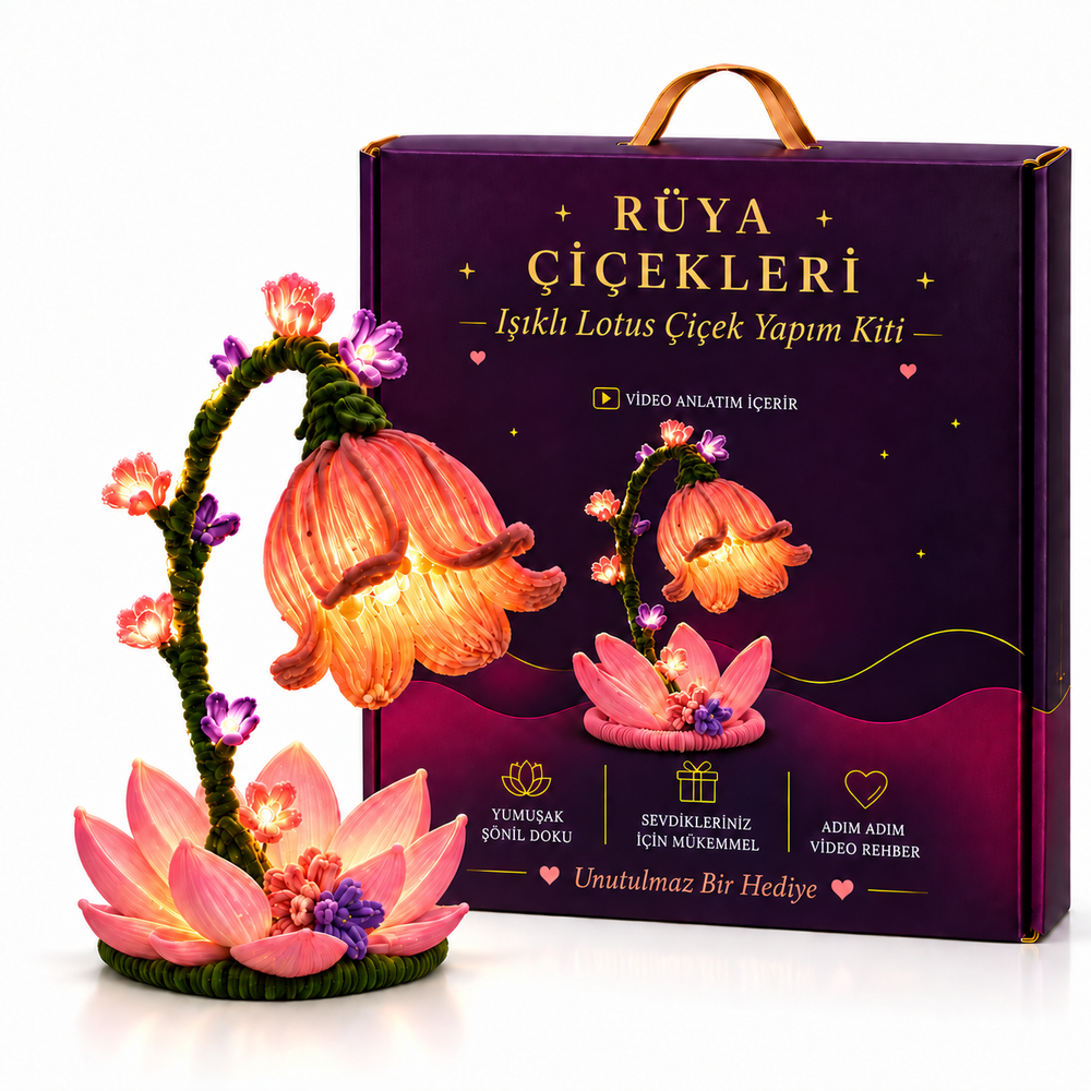 Işıklı Lotus Çiçek Yapım Kiti